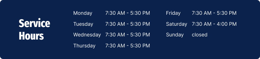 Service Hours